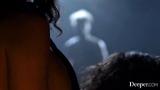 Curvy brunette queen given passionate sex in cinematic porn