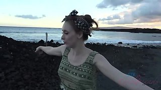 Athena Rayne Arrives in Hawaii: A Amateur, POV, Outdoor Encounter