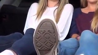 Foot Fetish Fun in the Car with My Amateur Slave