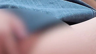 A Married Woman Masturbating Enthusiastically in the Toilet
