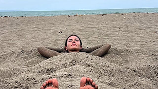 Buried in the Sand & Beach Yoga - Double the Show