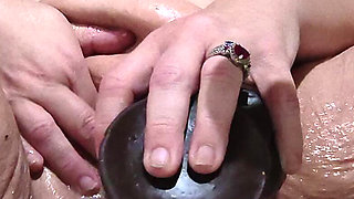Sexdoll Fucking and Cumming Licking the Head of That Big Dickhead