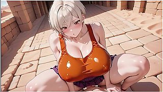 Big Tits Blonde Planned Sunbathe Ended In Overflow Haha