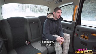 Redhead Taxi Desire with Cherry Candle in Club Heat