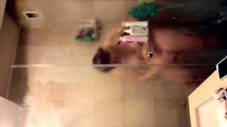 curvy stepmom 51 shaving her pussy in the shower