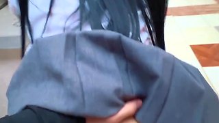 Hot Bootylicious Latina Student Lets Her BF Try Her Pussy In the School Yard & At Home After Classes