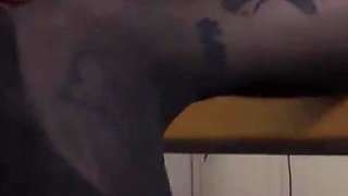 Tattooed secretary fucked by boss