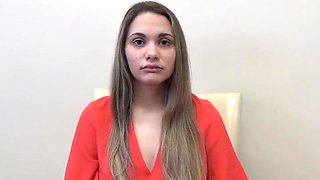 Supreme looking, inexperienced lady got fully nude in front of the camera, after she got transfixed