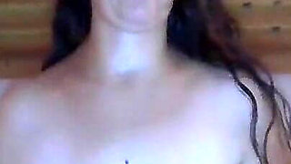 Playing with My Orange Bra and My Tits