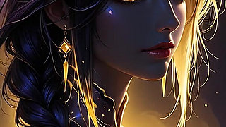 Void Empress Rising From Dark Matter with Golden Astral Threads Cosmic Fantasy Ai Art Slideshow