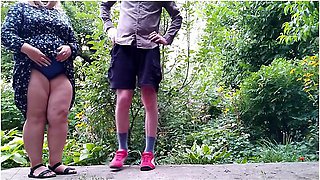 My Mature Stepmother-in-law Pees Standing Up