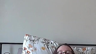 Playing with Pussy with Vibrator in Stockings