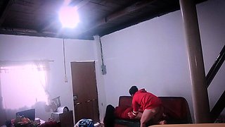 Hot Venezuelan Lying on the Sofa and Her Partner and She Fucks Very Rich