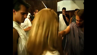 A Young Beauty Surrounded by Cocks