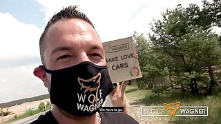 Outside action with nice-looking Kitty Blair from Wolf Wagner Com