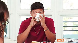 Big tits porn with classy Hazel Moore from Oops Family