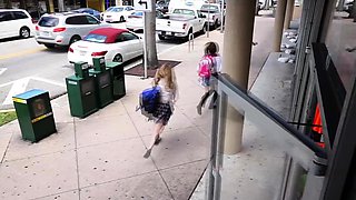 Officer Ryan Mclane makes Masked thief Hannah Quinn submit