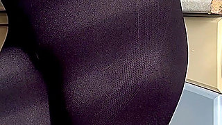 The Stepson Fucked His Pregnant Stepmother in the Kitchen While His Father Was Away