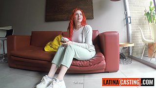 Steamy Redhead Spic Snatch Railed On all fours In Fake Amat