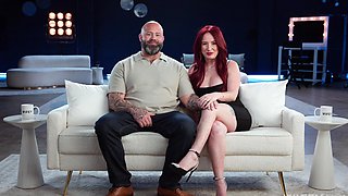 Redhead Peach gets her pussy eaten and smashed by bbcs in a wild mmf scene