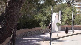 German tourist fucked publicly on the street in Mallorca