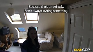 Policeman has Anal Sex with a cheating housewife - faux cop