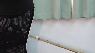 Female Teacher Rides in the Carriage and Slaves Have to Clean the Floor While Pulling the Carriage