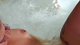 Lesbian Threesome in the Jacuzzi