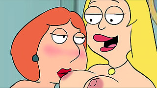 Lois Griffin and Leela Get Hard Cock - Family Guy x Futurama Cartoon Sex Compilation