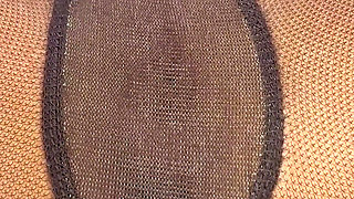Pantyhose Tease Ends up with Blowjob & Cumshot on Soles