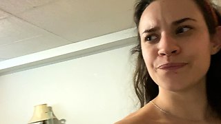 Chubby Brunette Big Boobs Dildo Masturbation