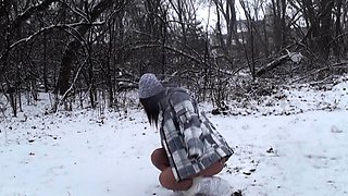 Chubby Brunette Big Boobs Dildo Masturbation