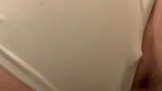 MILF with a Huge Ass Rolling on the Cock in Shorts Jammed in the Ass.