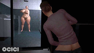 Big Woman Bathing