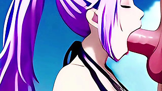 Shion That Time I Got Reincarnated as a Slime, Deepthroat Your Dick and Take All Your Cum in Her Mouth and She Loves That!