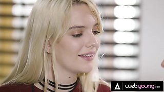 Conflicted Teen 18+ Kristen Scott Discovers Her Sexuality With Lesbian Petite Blonde Kenna James