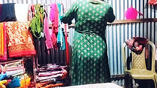 Hardcore Fuck with green suit collage girl with Big Tits in room.