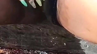 Several Squirts in the Park Alone with a Very Wet Pussy Thinking About Dick