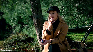 Outdoors Smoking with Beaty Russian Girl 2