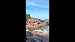 I Showed off on the Rock on the Beach and the Fisherman Almost Caught Me.