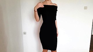 Redhead Teen Strips from Tight Dress on Webcam