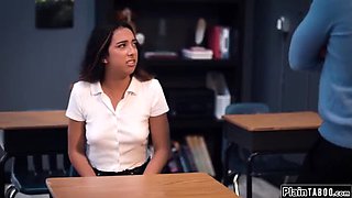 Stepdad fucks his naughty stepdaughter Kiarra Kai rough