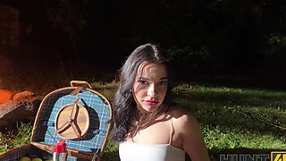 Czech couple Chloe Heart and Steve Q in outdoor doggy style action