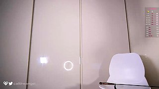 Hot brunette babe goes crazy jerking part5