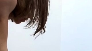 Busty brunette solo masturbation