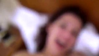 Cute Face Small Tits Teen Gets Rough Anal Threesome On