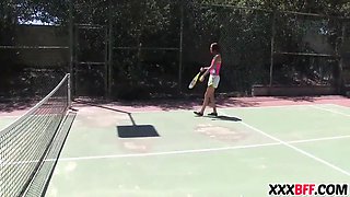 Sexy summer camp tennis tramps