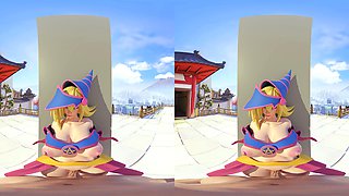 Foxy 3D Superwoman bounces up and down on a cock