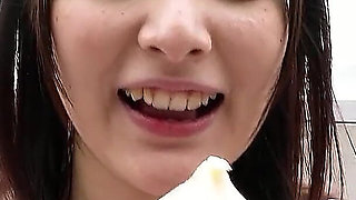 Asian Teen Mihono Fingered at Outdoor Date at Home and got a Blowjob