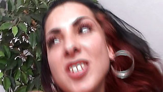 Slutty German wife with a hot body sucks big dick in the bathroom and gets her pussy drilled hard before a facial.
